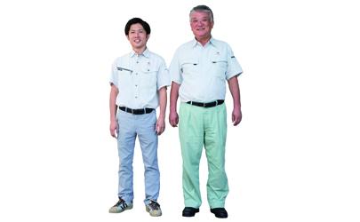 代表取締役社長 野見山 透さん(右)、総務・経理 松崎 聖也さん(左)