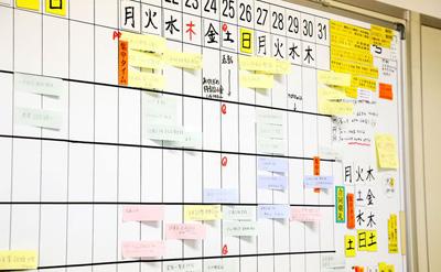 業務の見える化ボードの画像